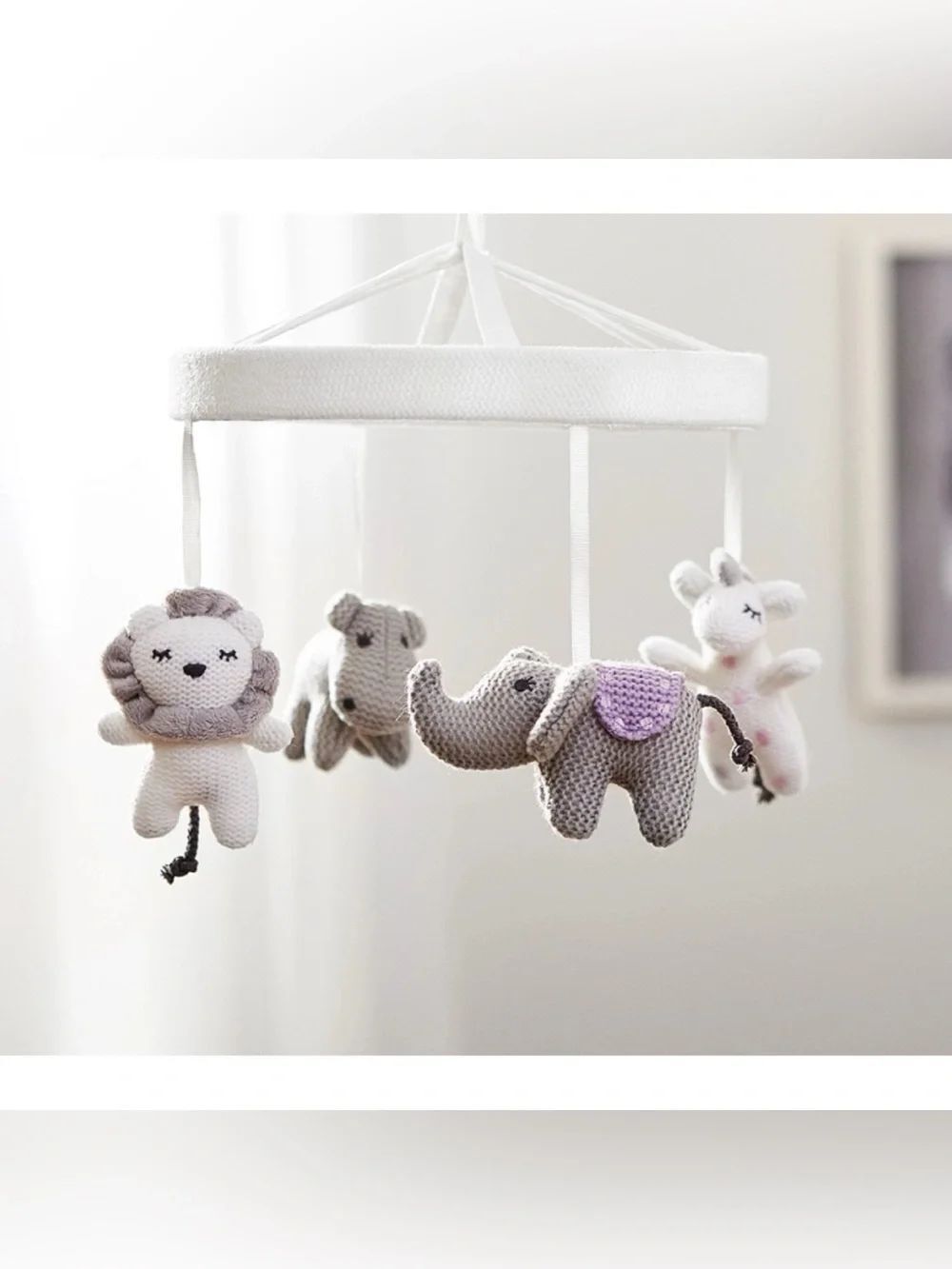 Pottery Barn Kids Nursery Mobile Zoo Animals ~ New in box